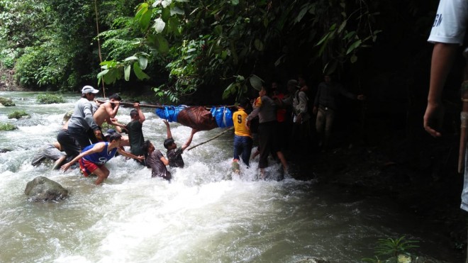 Hermanto Ditemukan Meninggal di Sungai. Foto : Wiwin / Jambiupdate