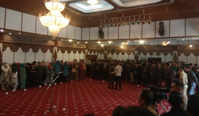 Forkopimda Kerinci Hingga Bupati di Provinsi Jambi Tampak Hadiri Pelantikan Bupati Kerinci. Foto : Andri / Jambiupdate