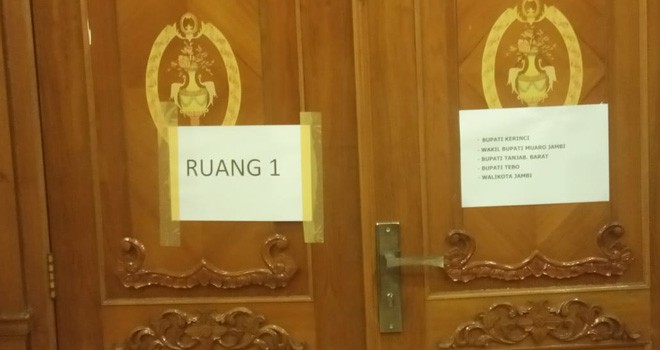 Ruang pemeriksaan Laporan Harta Kekayaan Penyelenggara Negara (LHKPN) di Kantor Gubernur Jambi. Foto : Andri / Jambiupdate