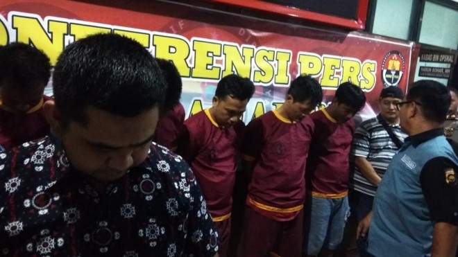 Komplotan Pencuri Spesialis Rumah Kosong di Jambi Diringkus Polisi. Foto : Ist