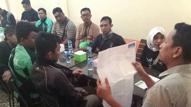 Sosialisasi (Putungra) kepada para ojek online (Ojol) Rabu (6/3). 