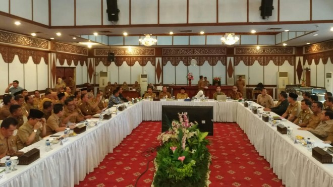 Rapat koordinasi dan evaluasi pada Selasa (12/3) 