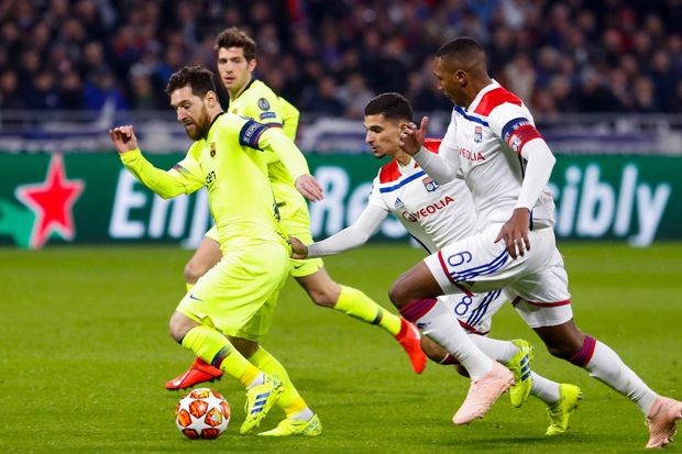 Pada leg pertama, Barcelona imbang 0-0 melawan Olympique Lyon (Dok. UEFA)