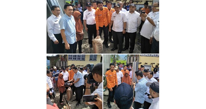 Ketua DPRD Sungai Penuh Serahkan Bantuan Kebakaran. Foto : Gusnadi / Jambiupdate