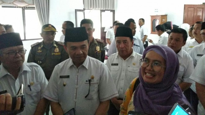KPK RI Aida, saat Diwawancarai Wartawan. 