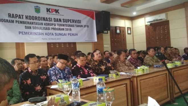Tim Koordinator Supervisi Pencegahan Wilayah II KPK hari ini (14/3) berkunjung ke Sungai penuh. Foto : Ist