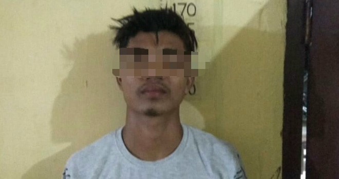 Pelajar yang membuat laporan palsu di Sarolangun saat Dibekuk Polisi. Foto : Ist