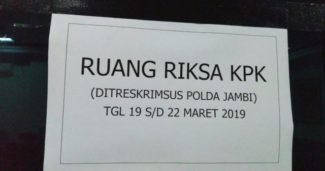 Ruang pemeriksaan KPK di Mapolda Jambi. Foto : Ist