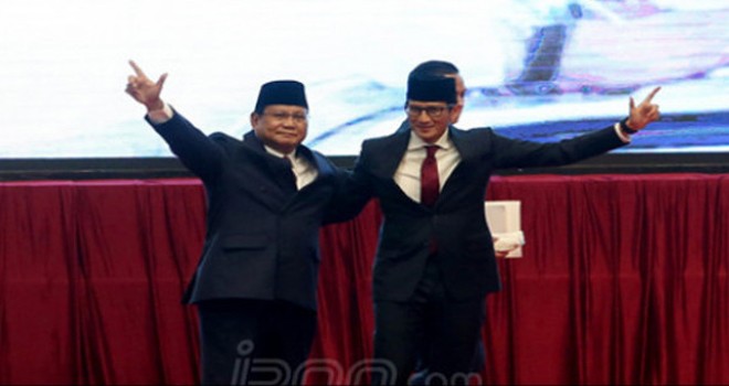 Prabowo Subianto - Sandiaga Uno. Foto : Ricardo / JPNN