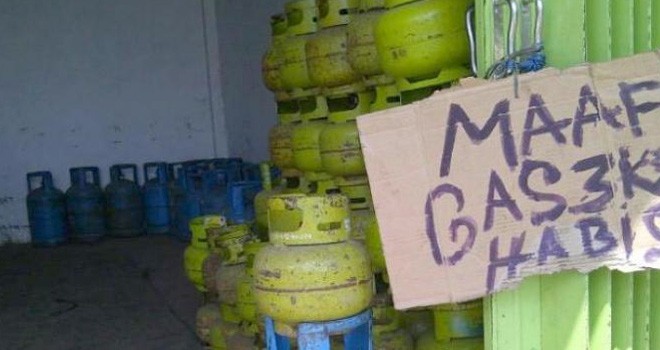 Gas Elpiji 3 Kg di Kerinci dan Kota Sungai Penuh, semakin langka. Foto : Gusnadi / Jambiupdate