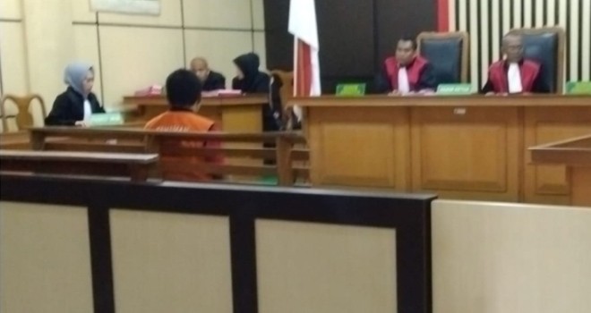 Persidangan di Pengadilan Negri (PN) Jambi, dengan agenda pemeriksaan saksi. Foto : Ist