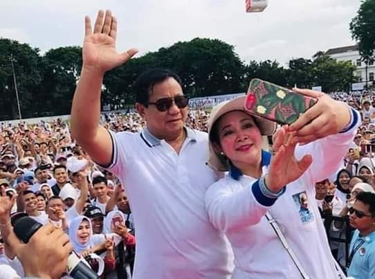 Prabowo Subianto dan Titik Suharto. Foto : Ist