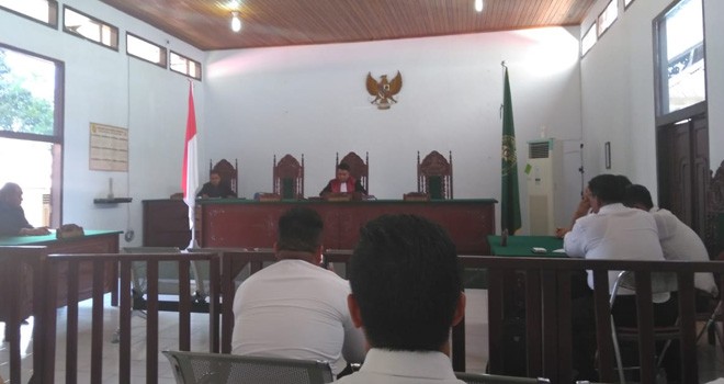 Sidang prapradilan ini digelar di Pengadilan Negri Bungo, Senin (1/4). Foto : Ferdian / Jambiupdate