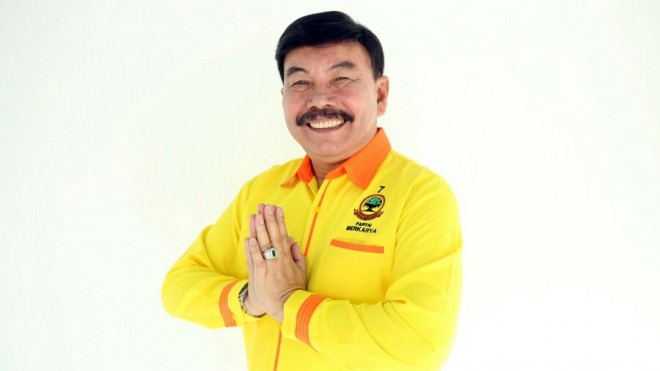 Mayjen (Purn) Sumiharjo Pakpahan, calon legislatif (caleg) Partai Berkarya dapil Jawa Tengah X. 