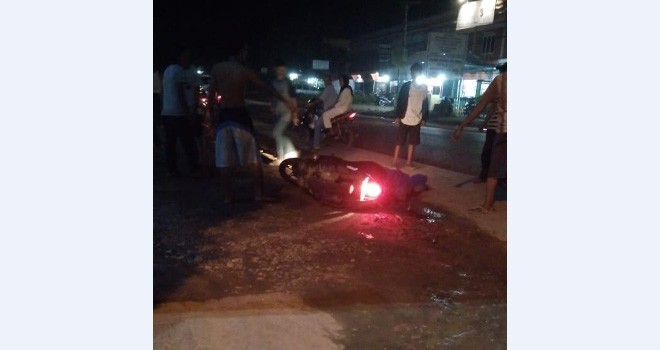 Lakalantas di Mendalo, Truk Fuso Tabrak Pemotor Hingga Tewas. Foto : Ist