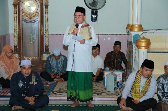 Fachrori saat Memperingati Isra Miraj 1440 H Tahun 2019, bertempat di Mesjid Al Falah. 
