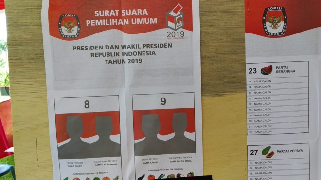 Simulasi Pemungutan dan Penghitungan suara di TPS 02 Desa Sungai Ulak, Kecamatan Nalo Tantan.