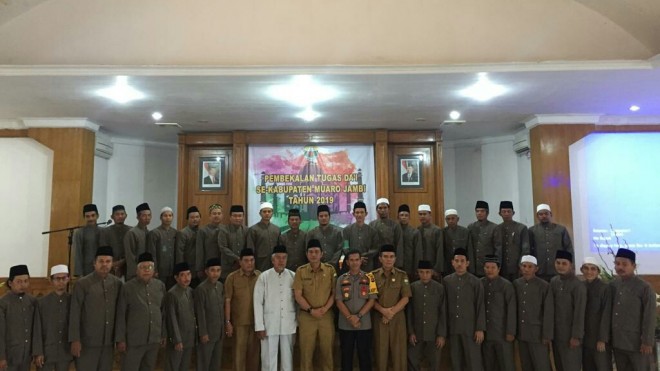 Pemerintah Kabupaten Muarojambi melaksanakan pembekalan tugas Dai se- Kabupaten Muarojambi, Senin (8/4).