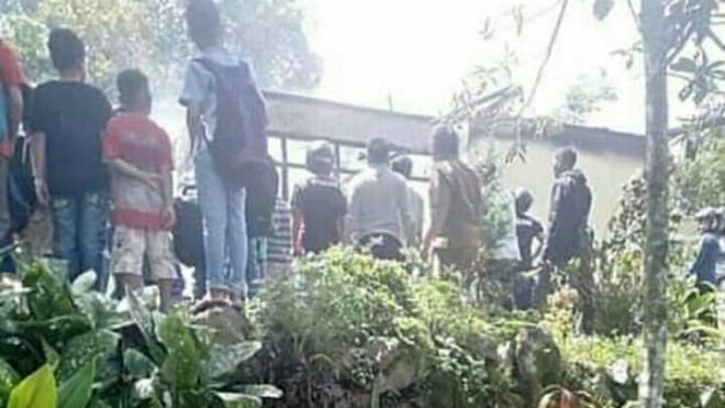 Kebakaran Satu rumah milik warga Dusun Harapan RT. 4 Desa Sungai Ning. 
