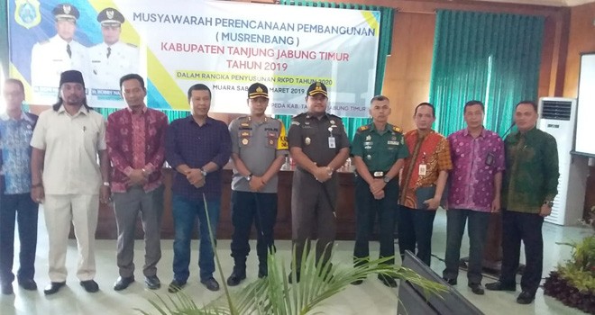 Bupati Tanjabtim Buka Musrenbang Penyusunan RKPD Tahun 2020. Foto : Ist