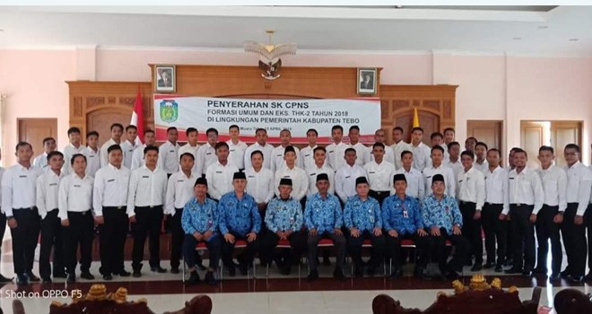 Ratusan CPNS Tebo Terima SK. Foto : Ist