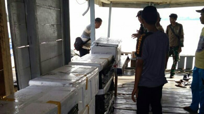Penyelundupan ilegal diduga Baby Lobster yang berhasil digagalkan Senin (15/4) malam.