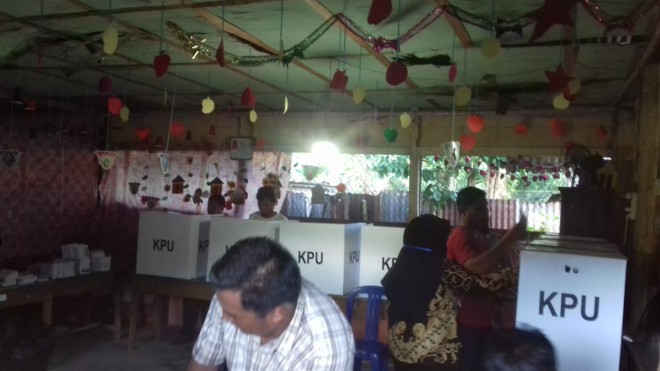 TPS 04 Sarkam Masih Kekurangan Kertas Suara. Foto : Ist