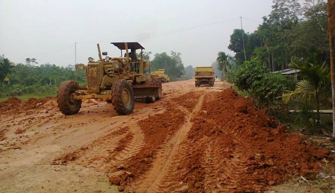 Jalan Ujung Jabung waku dikerjakan beberapa waktu lalu