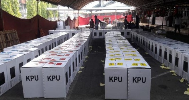 Kotak suara Pemilu 2019.