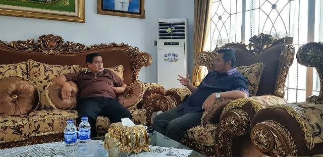 Kemas Faried saat sowan ke HBA. Foto : Ist