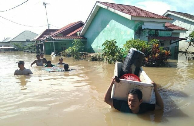 Banjir Bengkulu. (Wahyu/Rakyat Bengkulu/JAWA POS GROUP)