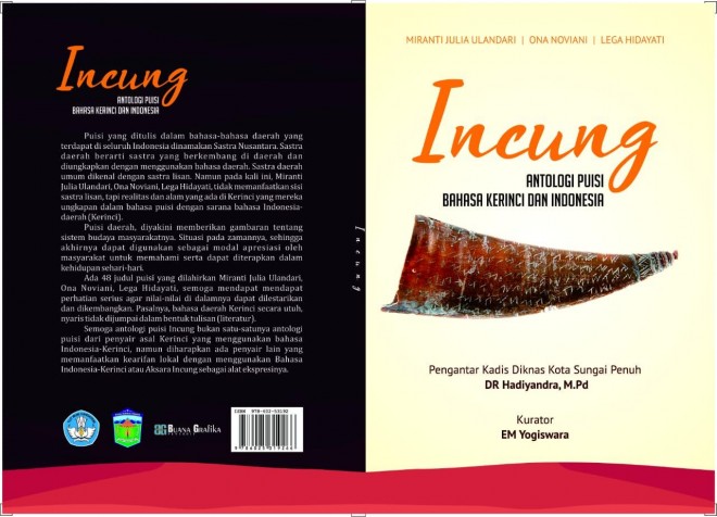 BUKU PUISI: Sampul Buku Puisi Incung (puisi berbahasa Kerinci Indonesia).