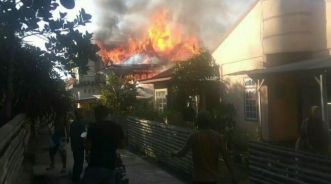 Kebakaran hebat yang terjadi di Kerinci. Foto : Gusnadi / Jambiupdate