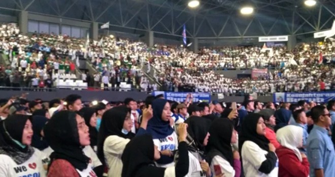 Aksi May Day di GBK Jakarta.