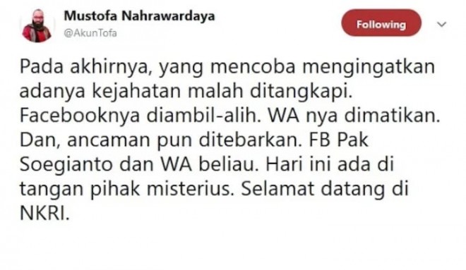 Facebook Pakar IT Diblokir Setelah Ngaku Temukan 57 Ribu Input Situng Salah.