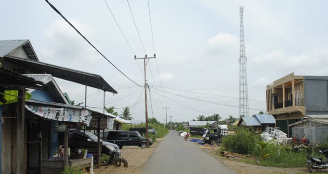 Tower BTS Telkomsel di Teluk Majelis. Foto : Ist