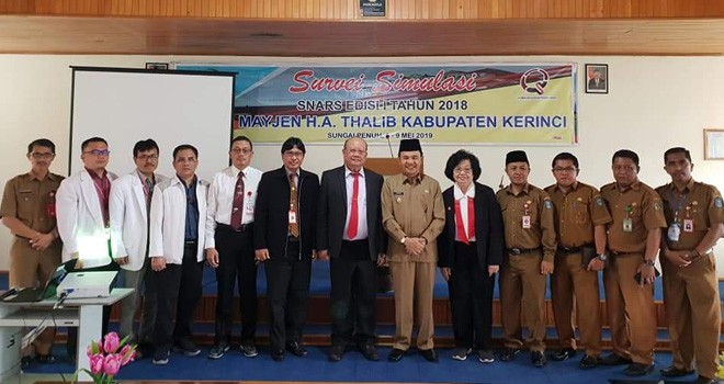 Bupati Kerinci Buka Survei Simulasi Penilaian Akreditasi RSU MHA Thalib Kerinci.