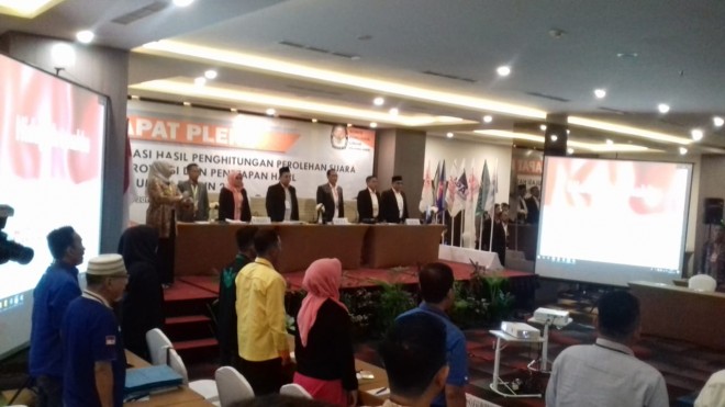 Pleno Rekapitulasi KPU Provinsi Jambi.