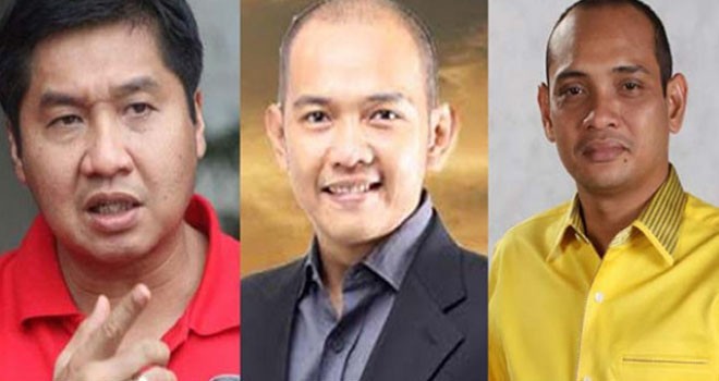 Dari kiri, Maruarar Sirait (PDIP), Ananda Tohpati (Nasdem), Eka Sastra (Golkar). Foto : Radar Bogor
