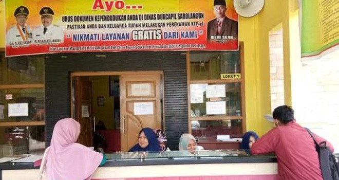 Sistem Kepengurusan di Dinas Dukcapil Sarolangun. Foto : Hadinata / Jambiupdate