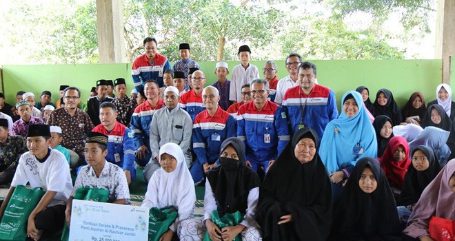 Pertamina EP Asset 1 Berbagi Berkah Ramadhan ke Pesantren Tahfidz dan Panti Asuhan Jambi. Foto : Ist