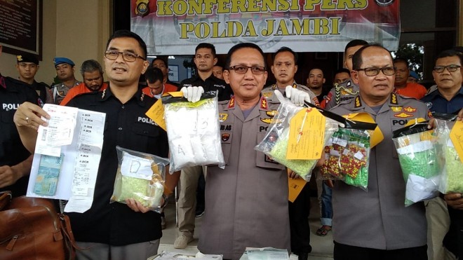Direktorat Reserse Narkoba (Ditresnarkoba) Polda Jambi kembali menggagalkan penyelundupan narkotika. 