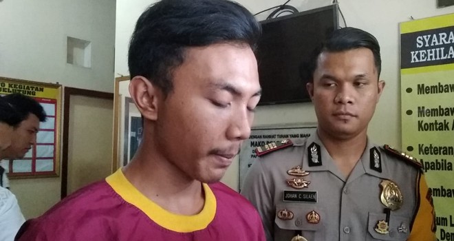 Jefri Pelaku pencuri motor saat rumah kosong di kasawan Jelutung, Kota Jambi. Foto : Ist
