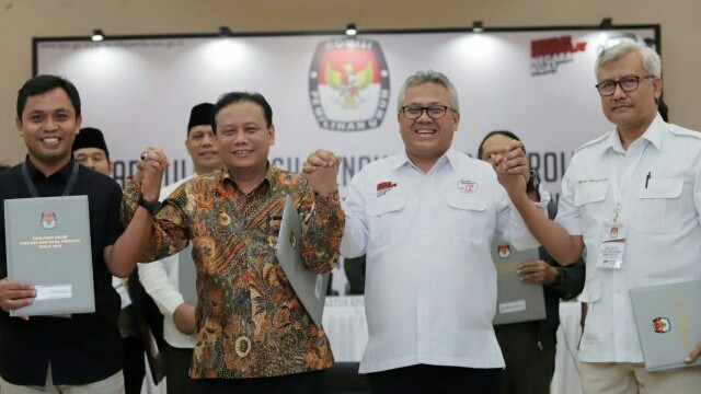 Proses rekapitulasi suara hasil pemilu 2019 telah selesai pada Selasa (21/5) dini hari. (Dery Ridwansah/JawaPos.com)