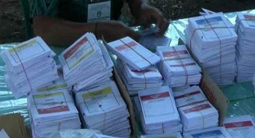 Surat suara Pemilu 2019. Foto : JPG