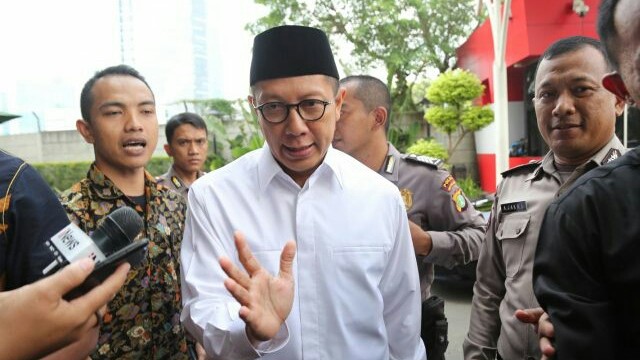 Menag Lukman Hakim saat mendatangi KPK beberapa waktu lalu (Fedrik Tarigan/JawaPos.com)