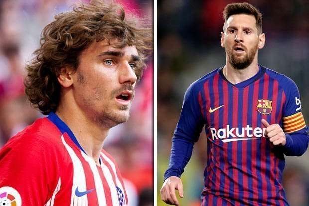 Antoine Griezmann dan Lionel Messi/Getty Images