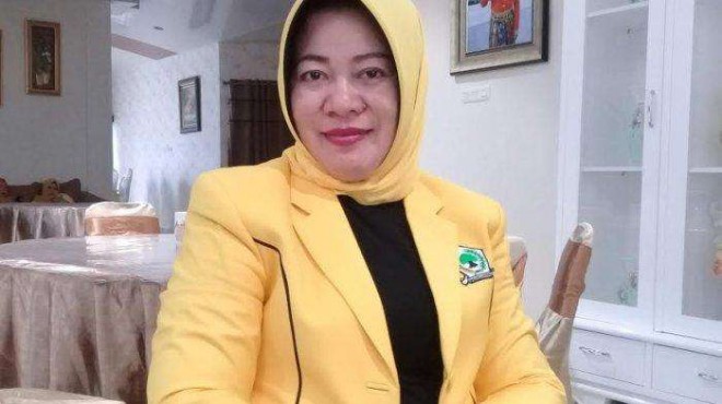 Rismayani A Hamid, istri dari Bupati Pangkep Syamsuddin Hamid
