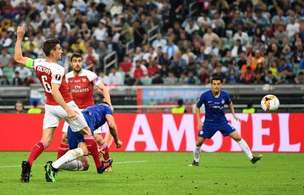 Olivier Giroud mencetak gol pertama Chelsea/Getty Images. 