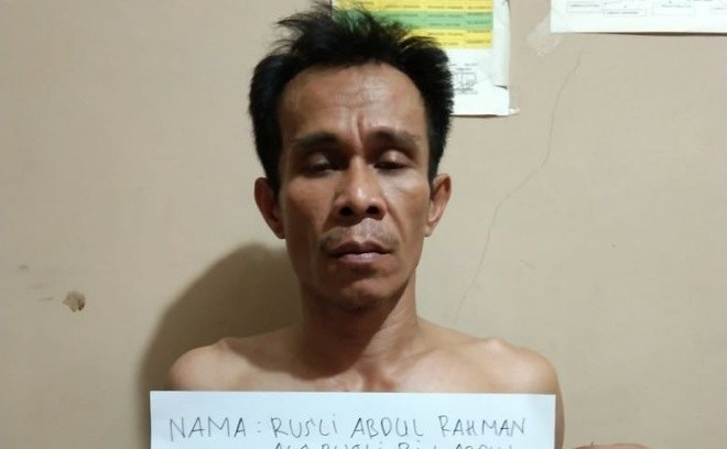 Rusli Abdul Rahman, tersangka pencururian sepeda motor empat bulan lalu.